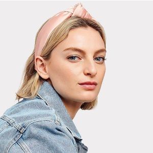 Lele Sadoughi Blush Pink Silk Knotted Headband LN